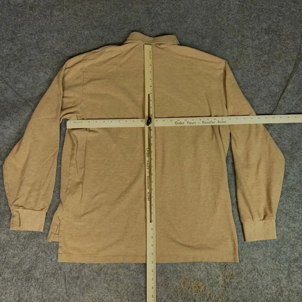 Vintage Polo Ralph Lauren Mens Polo Shirt Extra‎ Large Tan Green Pony Preppy Top